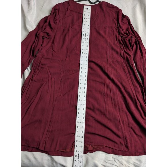 Torrid Dress Red Gauze Boho Skater Lined Flowy Bell Sleeve Womens Size 3X - Picture 11 of 16